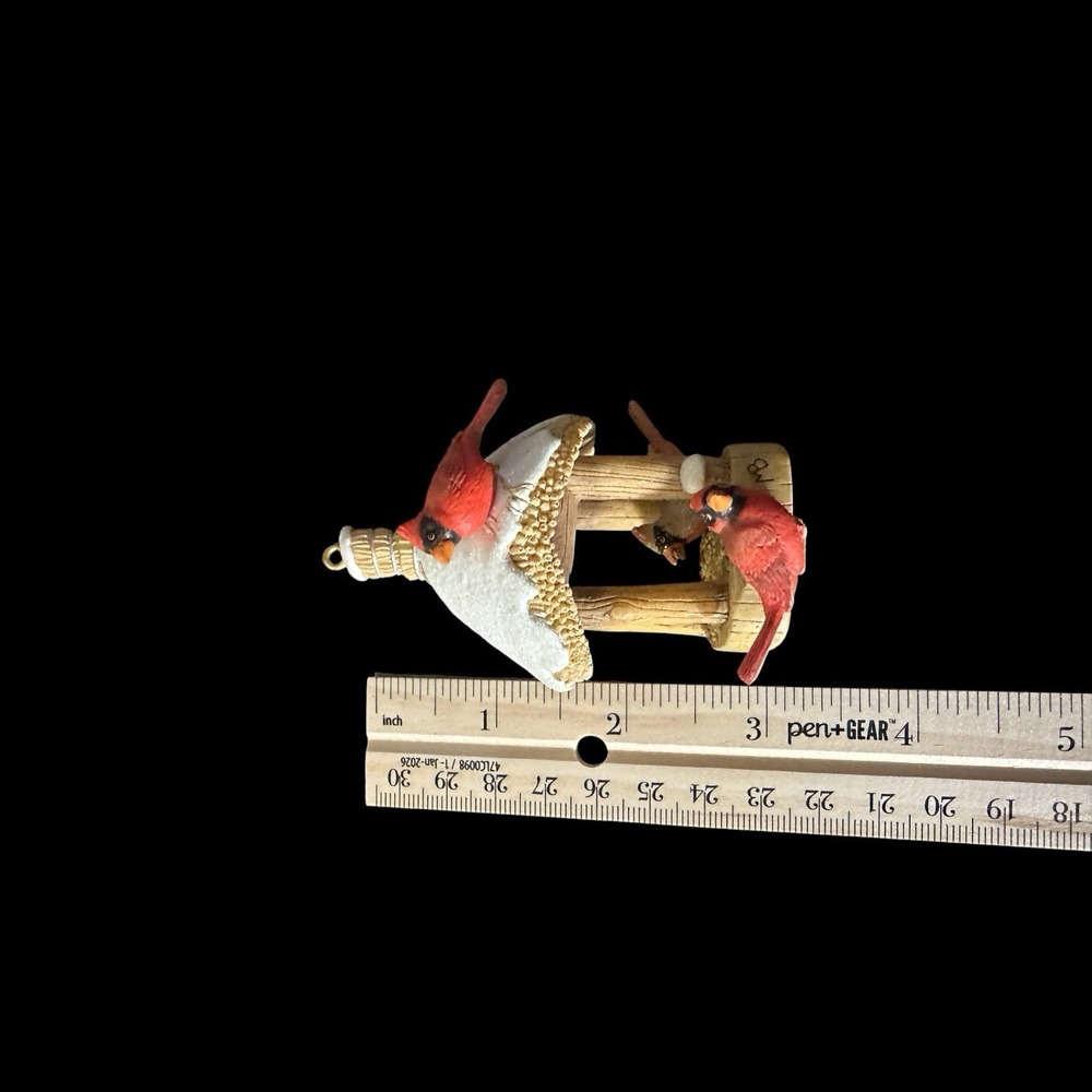 Hallmark 2006 Nature Sketchbk #4 Marjolein Bastin Cardinal Bird Feeder Ornament - Picture 2 of 4
